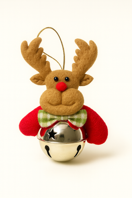 Christmas tree ornament - reindeer bell
