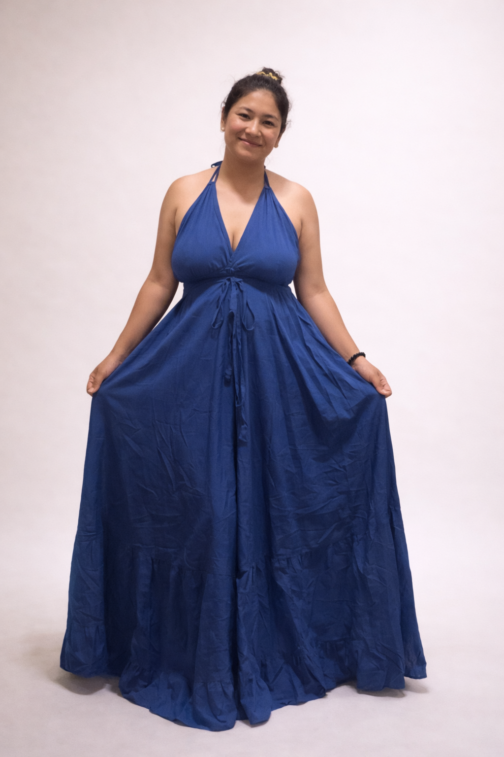 Royal Blue Halter Maxi Dress