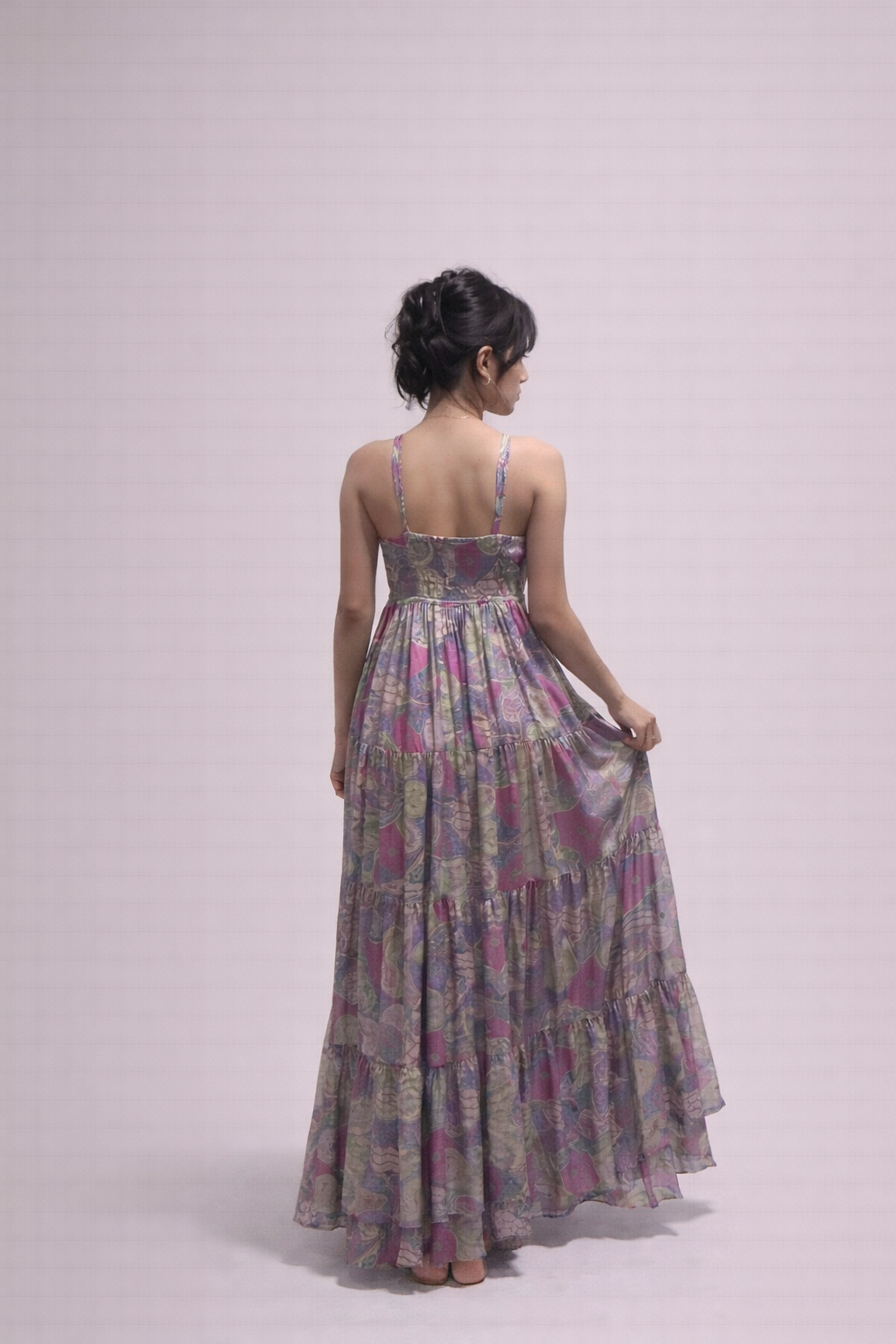 Pastel Layered Maxi Dress