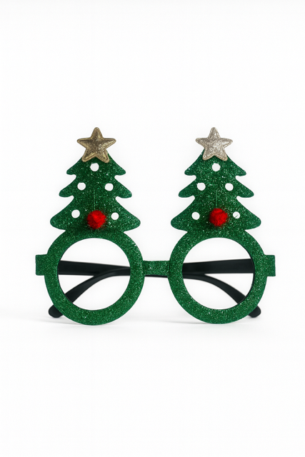 Christmas Tree Glitter Glasses – Festive Holiday Eyewear