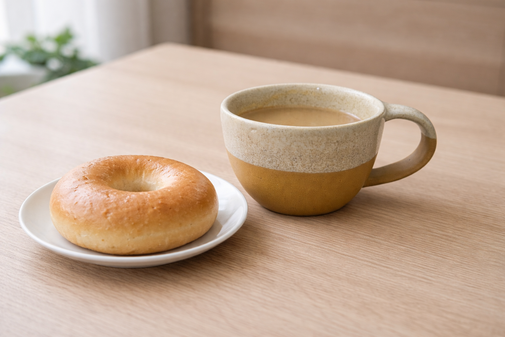 Handcrafted Clay Coffee Mug – Warm Two-Tone Design