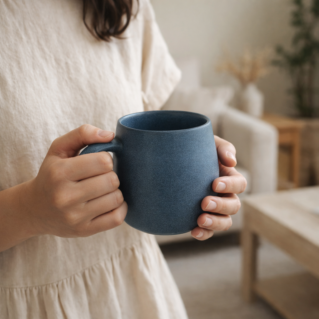 HANDMADE CERAMIC MUG (BLUE)