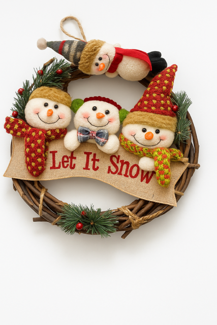 Christmas wreath- "let it snow "