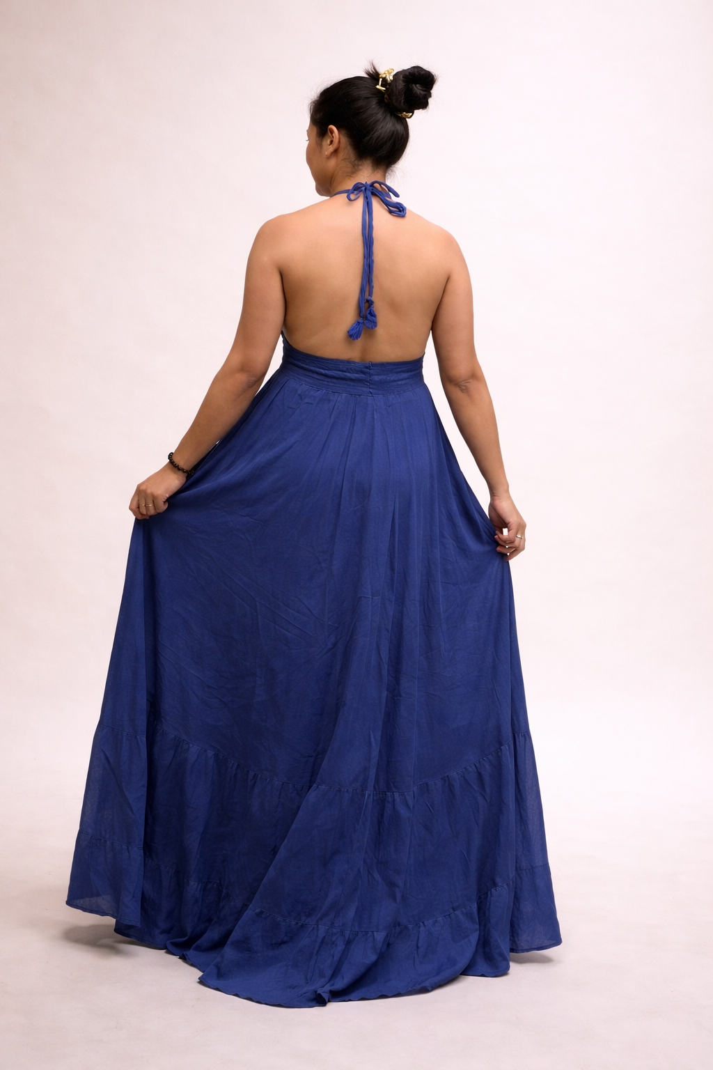 Royal Blue Halter Maxi Dress