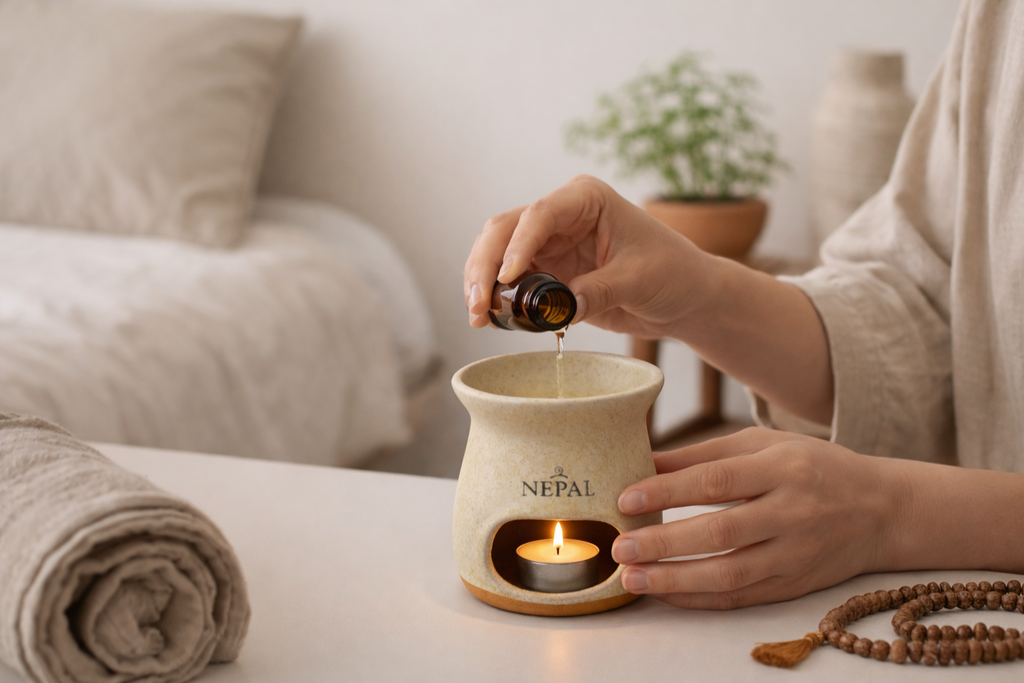 Nepal Handmade Clay Oil Burner