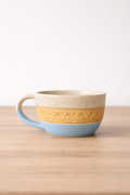 Two-Tone Handmade Clay Mug