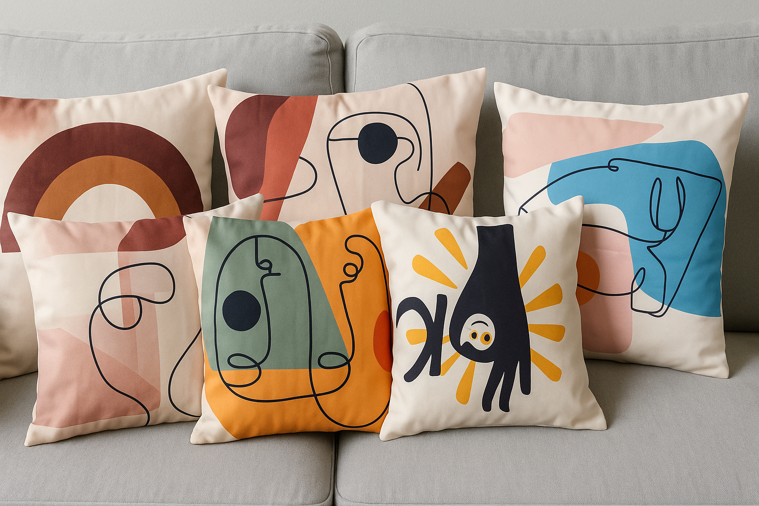Abstract Modern Art Pillow Collection